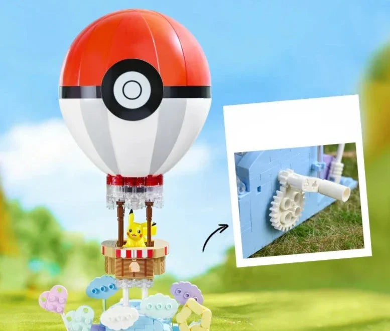 플라잉 포켓볼 열기구 클램프 빌딩 블록 장난감