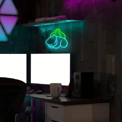Bulbasaur or Nebula Gastly Neon Wall Light