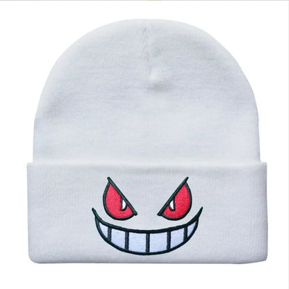 Gengar Embroidered Knit Beanie – Warm & Stylish