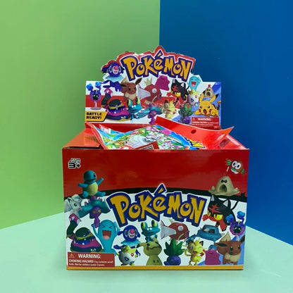 24 pcs. Pokemon Pikachu blind bags in gift box with 1x figure and 3x cards each