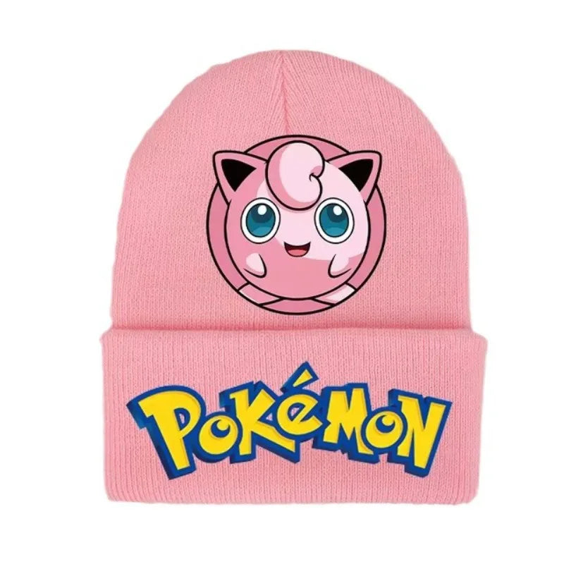 Colorful and warm winter hats with Pokemon motifs