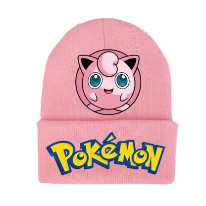 Colorful and warm winter hats with Pokemon motifs
