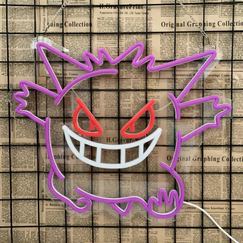 Gengar Neon Wall Light Lamp (approx. 40x33cm)