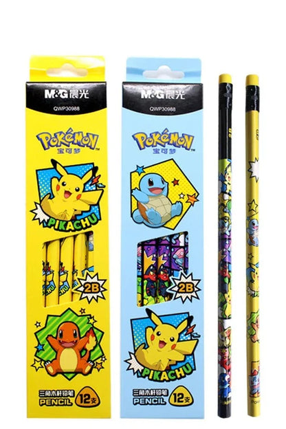 12 pcs. Pokemon Pikachu pencils