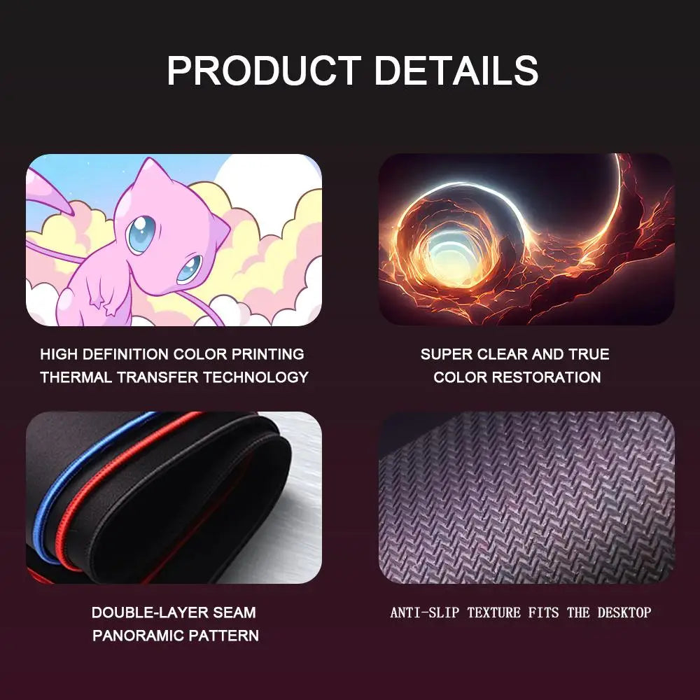 Anime Pokemon Large Gaming Mouse Pad in Various Designs