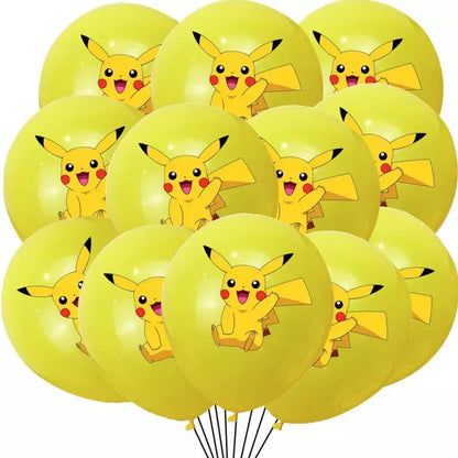 Colorful balloons (12 or 24 pcs.) for the Pokemon birthday party