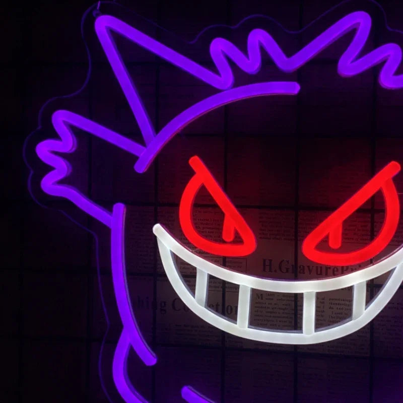 Gengar Neon Wall Light Lamp (approx. 40x33cm)