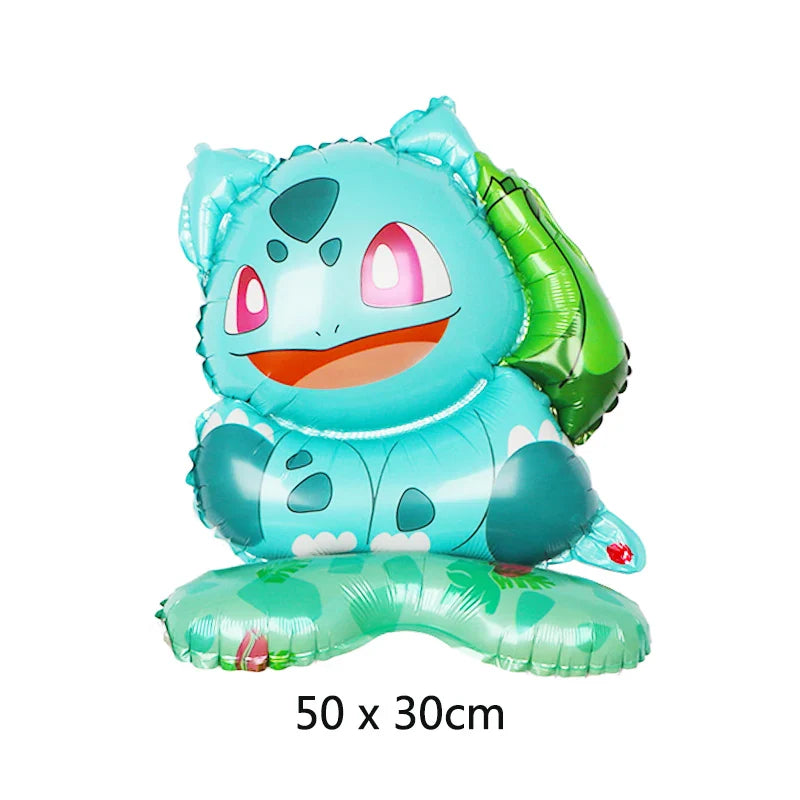 Bulbasaur, Schiggy, Charmander or Pikachu Balloons Birthday Decoration