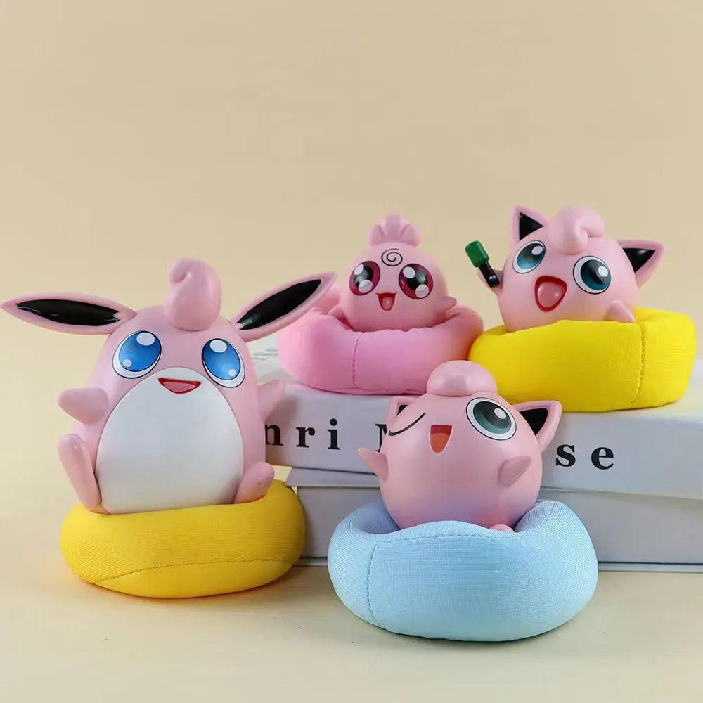 Set of 4 Jigglypuff and Evolutions Figures Cuddlepuff approx. 10cm