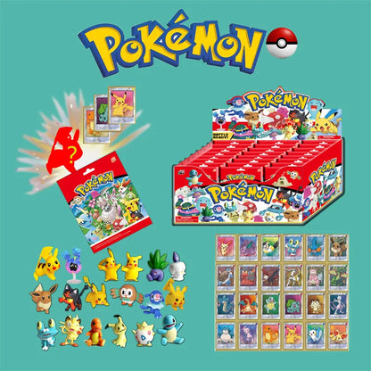 24 pcs. Pokemon Pikachu blind bags in gift box with 1x figure and 3x cards each