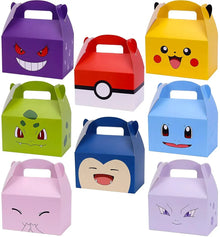 8 pcs. Birthday bag in Pokemon, Jigglypuff or Pikachu design