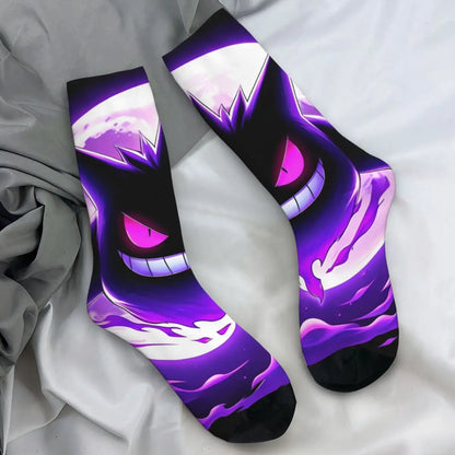 Colorful Gengar socks in many colorful designs