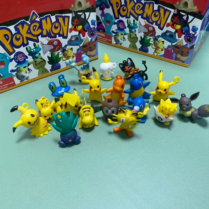 24 pcs. Pokemon Pikachu blind bags in gift box with 1x figure and 3x cards each