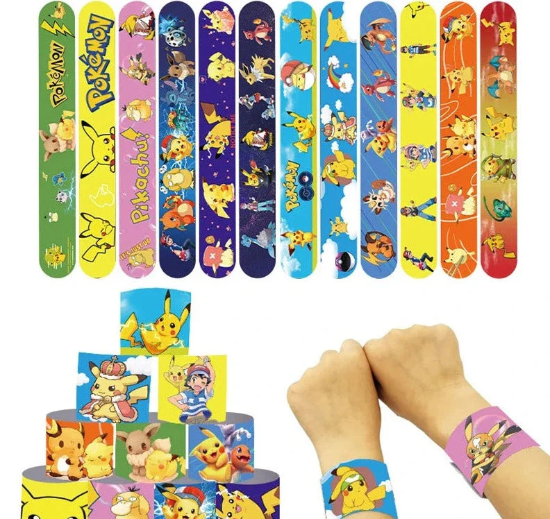 3, 6 or 12 pcs. Pokemon bracelets for children