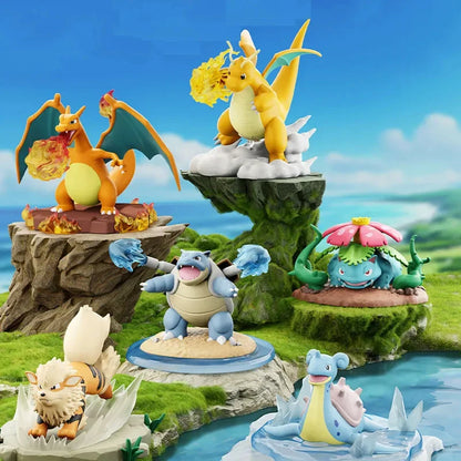 Detailed Pokemon figures Dragoran, Charizard, Lapras, Turtok etc.