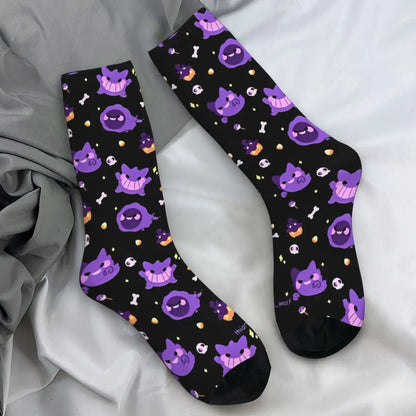 Colorful Gengar socks in many colorful designs