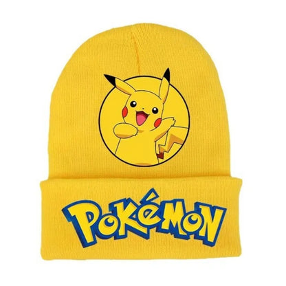 Colorful and warm winter hats with Pokemon motifs