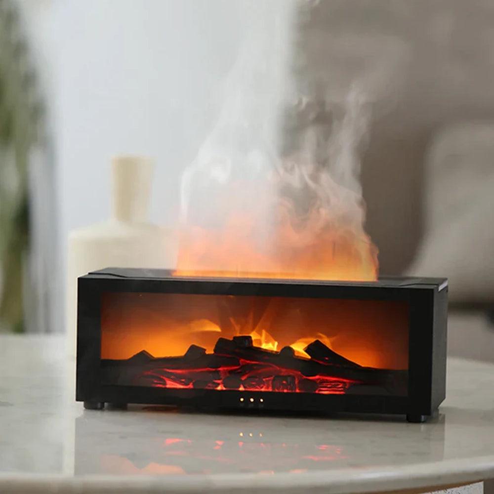 LED Flame Mist Humidifier With Remote Adjustable Diffuser