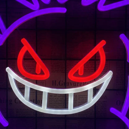 Gengar Neon Wall Light Lamp (approx. 40x33cm)