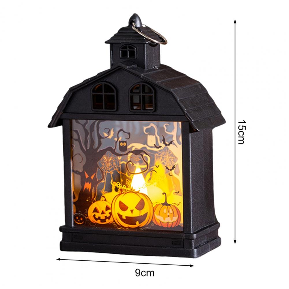 Illuminova Vintage Halloween Lantern with Flameless Candle – Set of 4