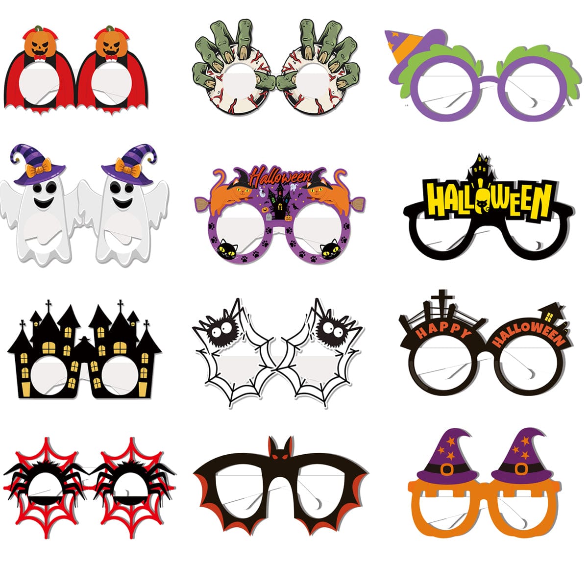 Partyboo Halloween Party Paper Glasses – Set of 6/12