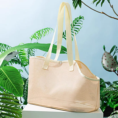 Lightweight Mesh Pet Carrier Bag for Small Dogs & Cats