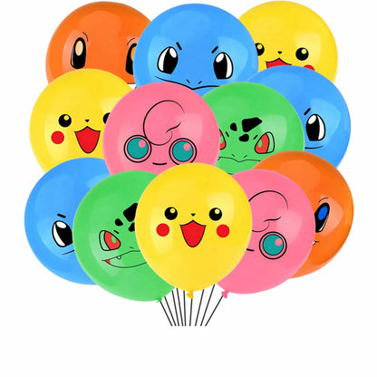 Colorful balloons (12 or 24 pcs.) for the Pokemon birthday party