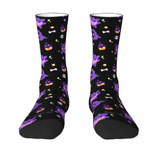 Colorful Gengar socks in many colorful designs