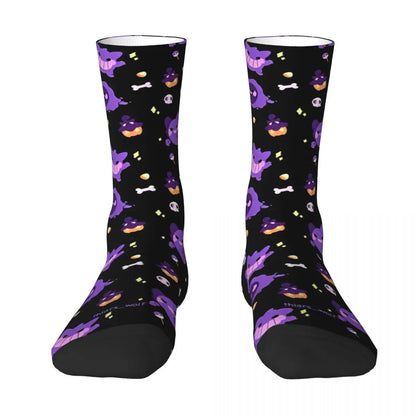 Colorful Gengar socks in many colorful designs
