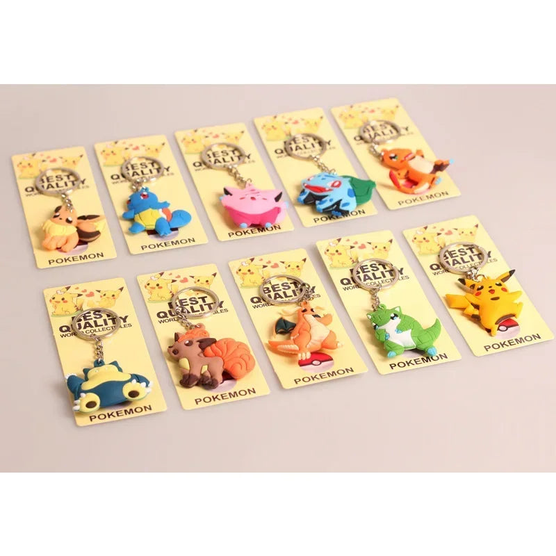 10 pcs. Pokemon keychains in a value set