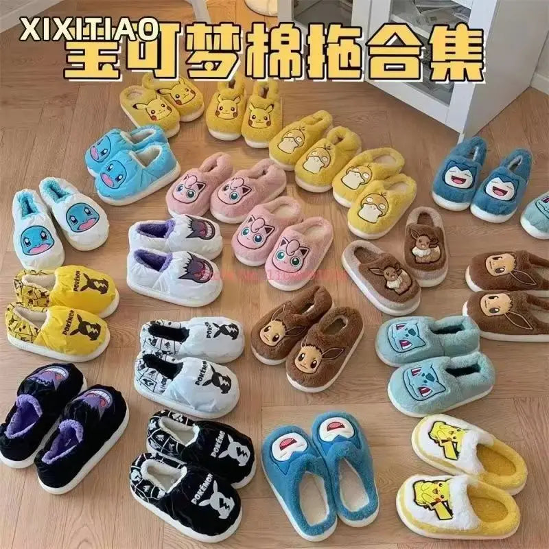 Pikachu Eevee and more - Cotton House Slippers