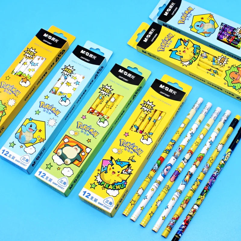12 pcs. Pokemon Pikachu pencils