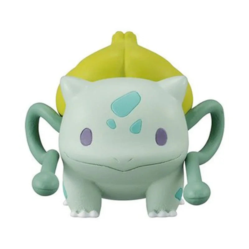 5 pcs. Poke figures with Pikachu, Eevee, Charmander, Schiggy and Bulbasaur