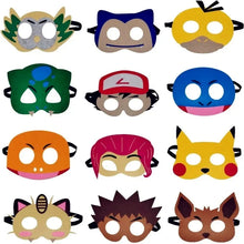 Set of 12 Pokemon masks for birthdays, carnival, Mardi Gras etc.