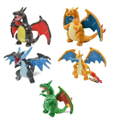 5 pcs Gliurak Charizard Evolutions Plush Toys Set