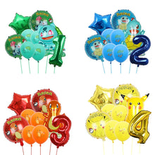Bulbasaur, Schiggy, Charmander or Pikachu Balloons Birthday Decoration