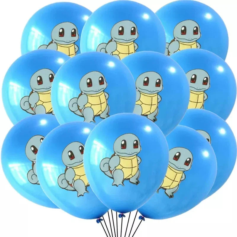 Colorful balloons (12 or 24 pcs.) for the Pokemon birthday party