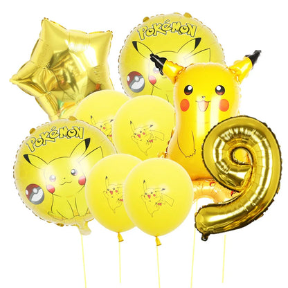Bulbasaur, Schiggy, Charmander or Pikachu Balloons Birthday Decoration