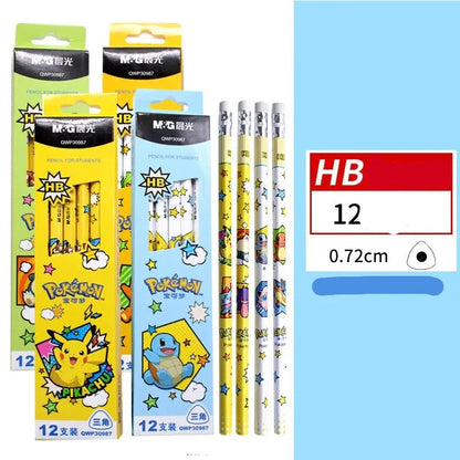 12 pcs. Pokemon Pikachu pencils