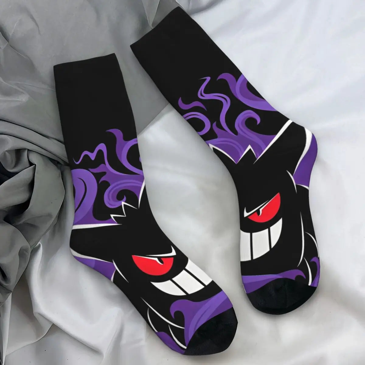 Colorful Gengar socks in many colorful designs