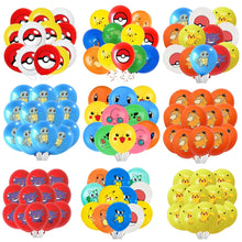 Colorful balloons (12 or 24 pcs.) for the Pokemon birthday party