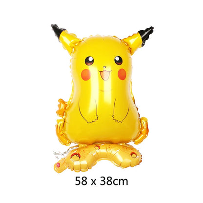 Bulbasaur, Schiggy, Charmander or Pikachu Balloons Birthday Decoration