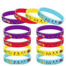 12 pcs. children's bracelets with Pikachu motifs