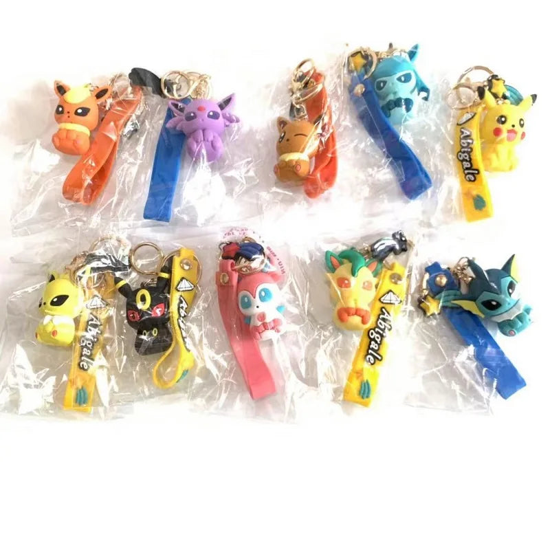 Eevee Evolutions Keychains Pendant Keyring