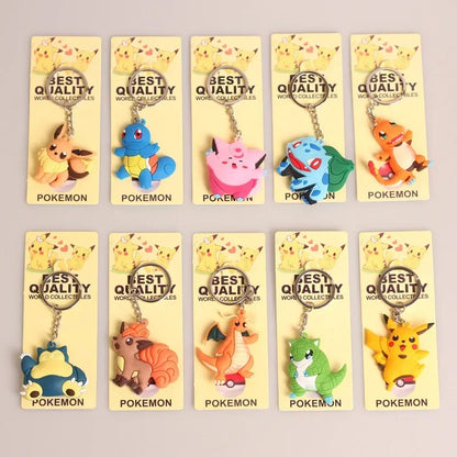 10 pcs. Pokemon keychains in a value set