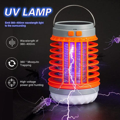 Solar Anti Mosquito Light Outdoor Zapper USB Rechargeable