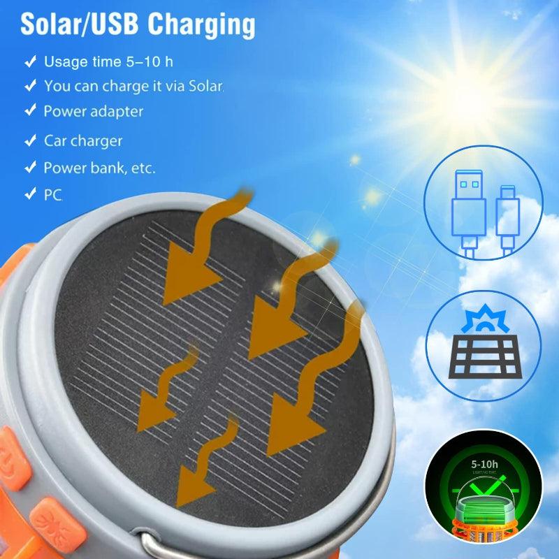 Solar Anti Mosquito Light Outdoor Zapper USB Rechargeable