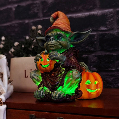 Ghoulie Halloween Resin Statue with Pumpkin Lamp | BUY 1 GET 1 FREE