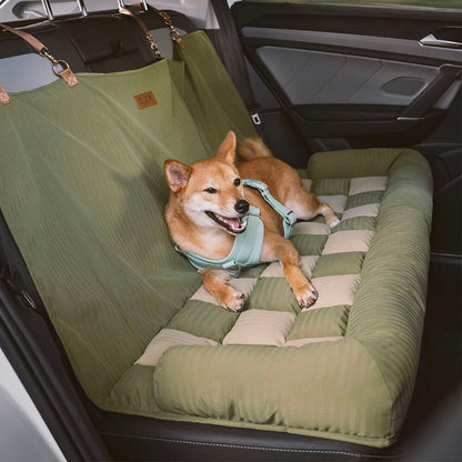 Travel Bolster Safety Back Seat Large Dog Car Seat Bed - Chessboard Lounge