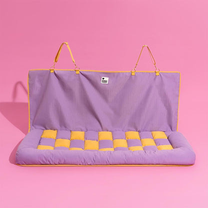 Travel Bolster Safety Back Seat Large Dog Car Seat Bed - Chessboard Lounge